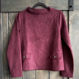 Ann Taylor Rich Burgundy Top